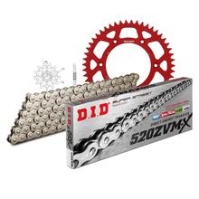 Kit de Corrente DID Alu 520ZVM-X / 114 Elo com Fecho Nietschloss Vermelho para Honda CRF F 230 ccm Ano. 2004 - 2008