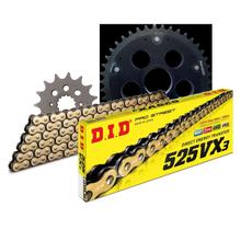 Chain set DID Stealth Edge 525VX3 / 104 rivet lock black for Ducati Monster S4R 996 ccm Bj. 2004 - 2006