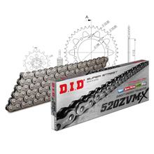 Juego de cadenas DID Aluminio 520ZVM-X / 112 Sin fin negro