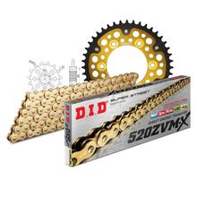 Juego de cadenas DID Stealth 520ZVM-X / 98 Cerradura de remache oro