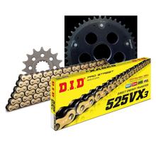 Kettingkit DID Stealth 525VX3 / 104 Nietschloss zwart voor Ducati Panigale V4 Speciale S R 1100 - 1299 ccm Bj. 2012 - 2019