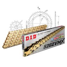 Kettensatz DID Alu 520ZVM-X / 112 Nietschloss schwarz für Gas EC SM 125 ccm Bj. 2002 - 2009
