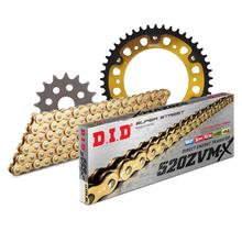 Kit de Corrente DID Stealth 520ZVM-X / 108 Fecho de Pressão dourado