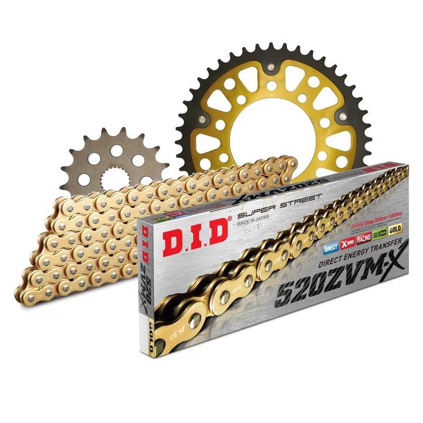 Kettenset DID Stealth 520ZVM-X / 110 Nietschloss goud