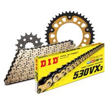 Chain set DID Stealth 530VX3 / 114 rivet lock gold for Honda CBF F FA 1000 ccm Bj. 2011 - 2015