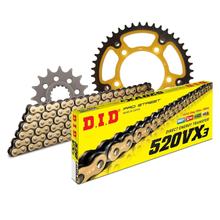 Set di catene DID Stealth 520VX3 / 106 Serratura a rivetti oro