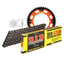 Set di catene DID Stealth 428D / 122 Blocco della clip arancione