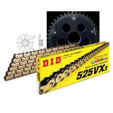 Kettingkit DID Stealth Edge 525VX3 / 102 Nietschloss zwart voor Ducati Streetfighter S ABS 1098 / 1100 ccm Bj. 2009 - 2013