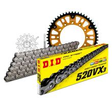 Juego de cadenas DID Stealth 520VX3 / 116 Cerradura de remache oro