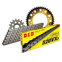 Set di catene DID Stealth 520VX3 / 112 Serratura a rivetti oro