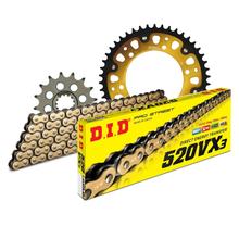 Set di catene DID Stealth 520VX3 / 112 Blocco della clip oro