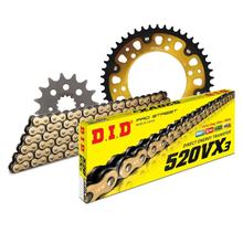 Kit de Corrente DID Stealth 520VX3 / 112 Enduro dourado