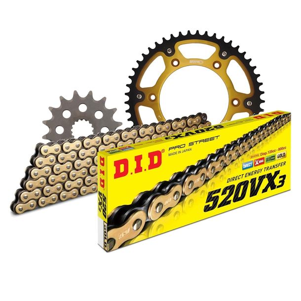 Kettensatz DID Stealth 520VX3 / 110 Endlos gold