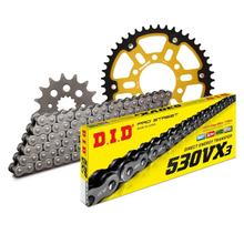 Set di catene DID Stealth 530VX3 / 114 Senza fine oro per Suzuki GSF Bandit N S 1200 ccm Bj. 1997 - 2005