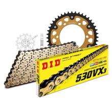 Set di catene DID Stealth 530VX3 / 118 Serratura a rivetti oro per Yamaha YZF-R7 OW02 750 ccm Bj. 1999 - 2000