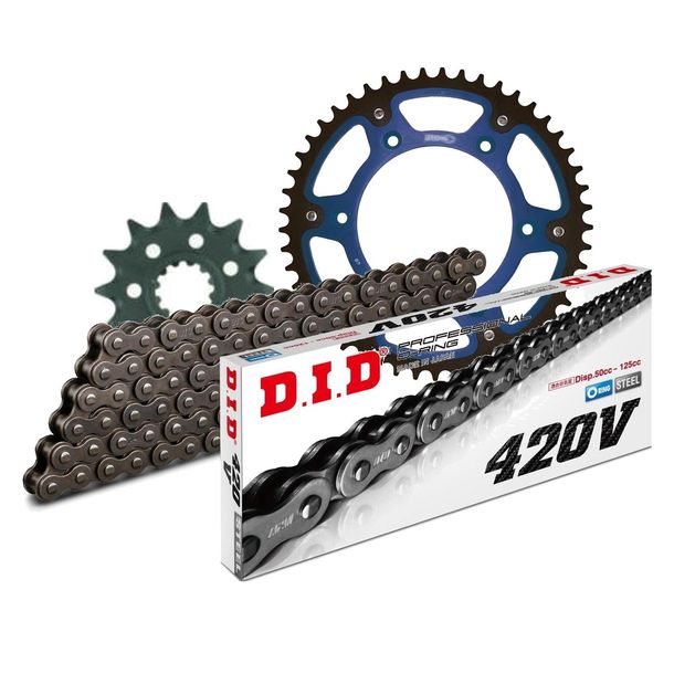 Set di catene DID Stealth 420V / 112 Blocco della clip arancione