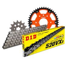 Jeu de chaînes DID Stealth 520VX3 / 112 Serrure à rivet orange