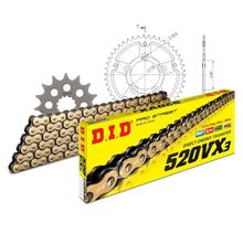 Set di catene DID Stealth 520VX3 / 112 Blocco della clip oro