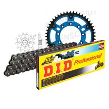 Kit de Corrente DID Stealth 520NZ / 114 Elo com Fecho Clip, azul