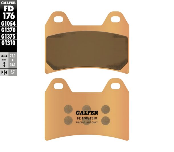 Remblokken Galfer FD176G1310 Gesinterd metaal Racing