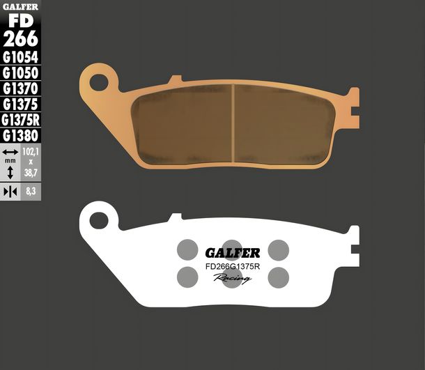 Pastillas de freno Galfer FD266G1375R Metal sinterizado Racing SPORT