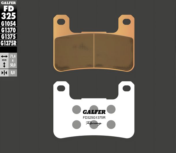 Pastillas de freno Galfer FD325G1375R Metal sinterizado Racing SPORT