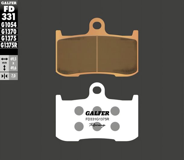 Brake pads Galfer FD331G1375R Sintered metal Racing SPORT