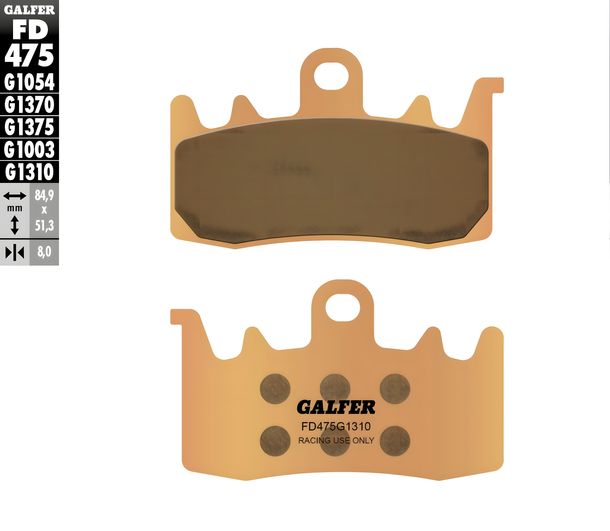 Remblokken Galfer FD475G1310 Gesinterd metaal Racing