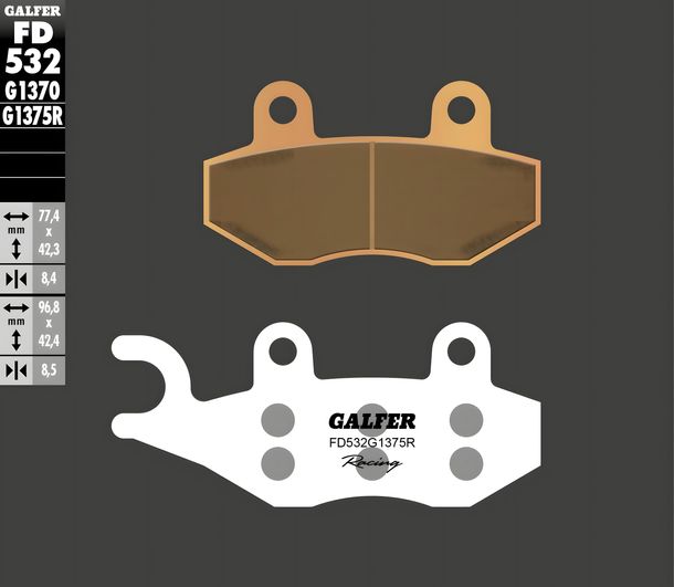 Remblokken Galfer FD532G1375R Gesinterd metaal Racing SPORT