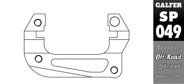 Galfer SP049 250 mm extra grote terminaladapter voor Yamaha YZ85