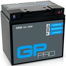 GP-PRO Gel-Batterie 12V 30Ah 53030 Motorradbatterie, wartungsfrei versiegelt vorgeladen ähnlich Y60-N30L-A / SLA53030 / C60-N30-A / C60-N30L-A auch für Quad, Rasentraktor uvm.