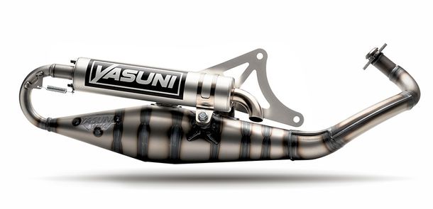Yasuni Carrera 10 aluminum exhaust system with approval for Gilera DNA, Piaggio Diesis Zip Fast Rider Quartz Derbi Boulevard GP1 Ice NTT Storm