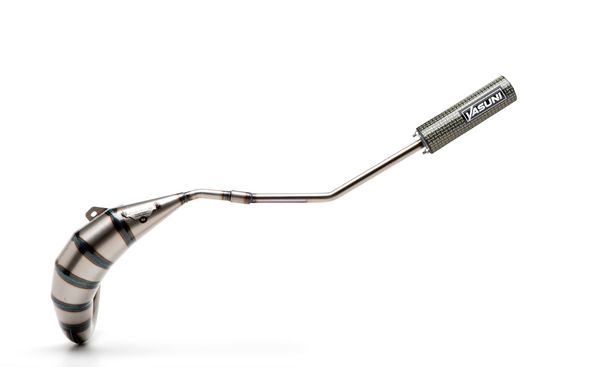 Yasuni Cross HM uitlaatsysteem in carbonaramidelook met goedkeuring voor Aprilia SX, Derbi Senda SM DRD X-Treme Pro Racing RX R X-Race Gilera RCR SMT Ltd