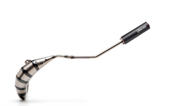 Yasuni Cross HM rood uitlaatsysteem met goedkeuring voor Aprilia SX, Derbi Senda SM DRD X-Treme Pro Racing RX R X-Race Gilera RCR SMT Ltd Edition 50 cc