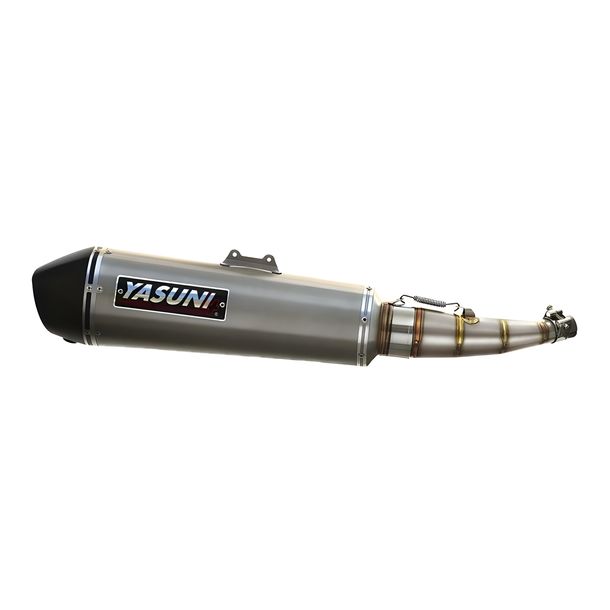 Auspuffanlage Yasuni 4 mit Zulassung, Titan Optik für Yamaha X-Max, MBK Evolis 300 ccm