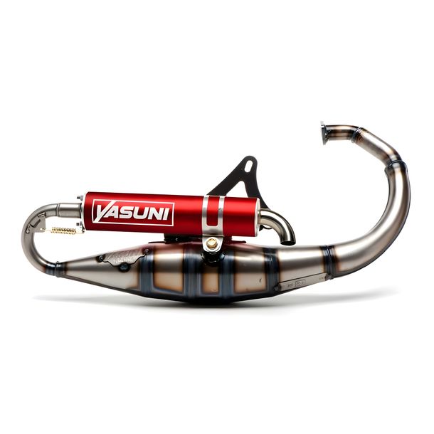 Système d'échappement Yasuni Scooter R rouge avec homologation pour Peugeot Vivacity SV GEO Elyseo Elystar TSDI Buxy Speedake Squab Metal-X Zenith TKR