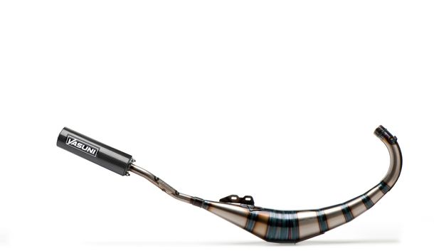 Yasuni R2 carbon uitlaatsysteem met goedkeuring voor Aprilia RS, MBK X-Power Malaguti XSM Motorhispania RX XTM Drakon Naked Tuono 50 cc