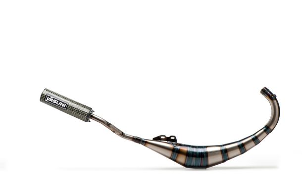 Yasuni R2 koolstofaramide-look uitlaatsysteem met goedkeuring voor Aprilia RS, MBK X-Power Malaguti XSM Motorhispania RX XTM Drakon Naked Tuono 50 cc