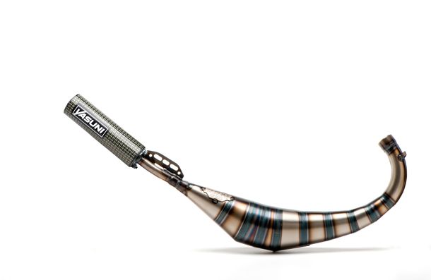 Yasuni R3 Carrera carbon aramide-look uitlaatsysteem voor Aprilia SX RX 50 ccm
