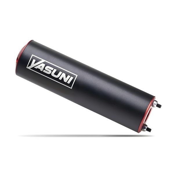 Yasuni silencer, black red, straight left