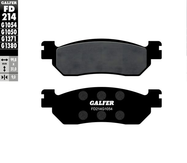 Remblokken Galfer FD214G1054 Halfmetaal voor, Yamaha Serrow TW Trailway XG Tricker XT 200 - 250 ccm Jaar 1987 - 2021