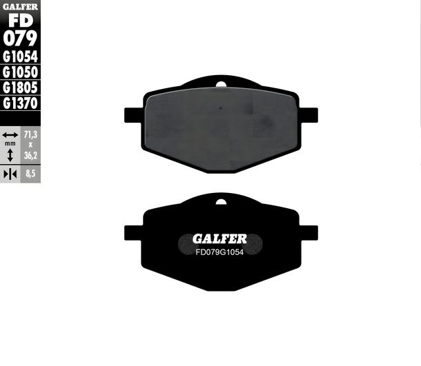 Remblokken Galfer FD079G1054 Halfmetaal voor, Yamaha DT R TT E 150 - 600 ccm Jaar 1985 - 2000