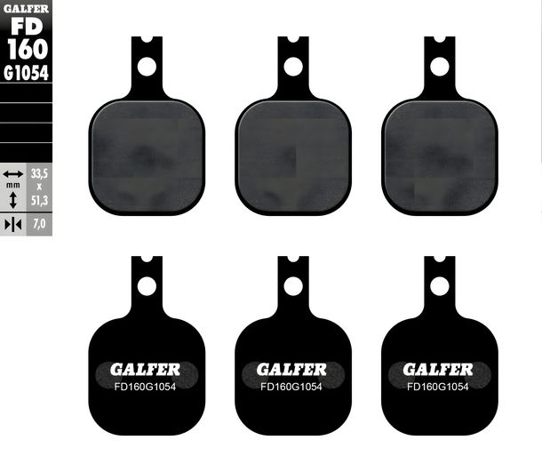 Bremsbeläge Galfer FD160G1054 Semi-Metall vorne