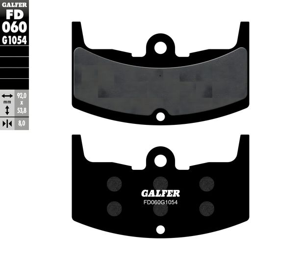 Bremsbeläge Galfer FD060G1054 Semi-Metall vorne für Honda CBX Custom MVX NV C VT E F FD 250 / 400 ccm Bj. 1983 - 1997