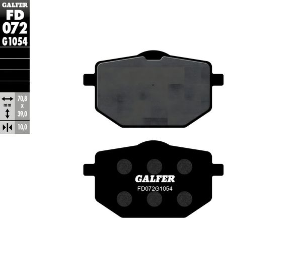 Brake pads Galfer FD072G1054 Semi-metal front for Yamaha XT L K Tenere TT 600 ccm Year 1987 - 1990