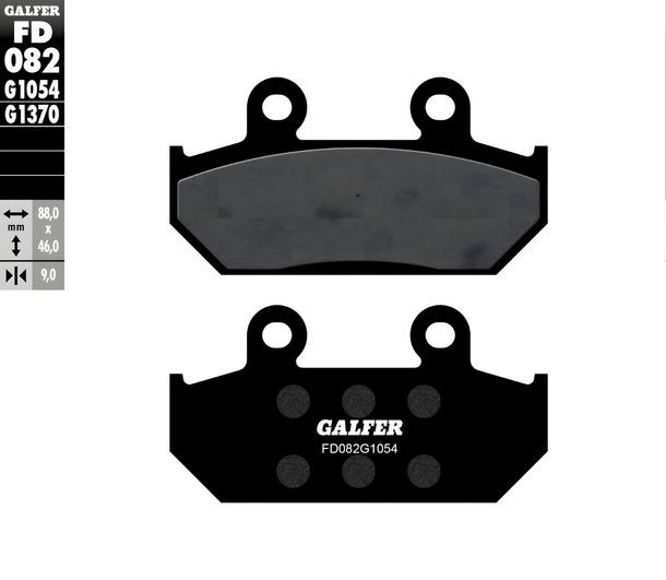 Plaquettes de frein Galfer FD082G1054 Semi-métal avant pour Honda NX Dominator XRV Africa Twin CB, Cagiva Elefant i.e. Lucky Explorer XL V Transalp VT Année 1983 - 2002
