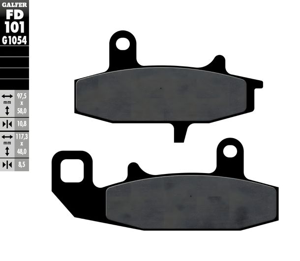 Plaquettes de frein Galfer FD101G1054 Semi-métal avant pour Suzuki DR Big S R RS Dakar 650 - 800 ccm Année 1988 - 1995
