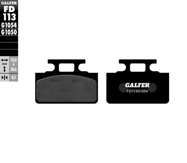 Remblokken Galfer FD113G1054 Halfmetaal voor, SYM Mio DD 50 / 100 ccm