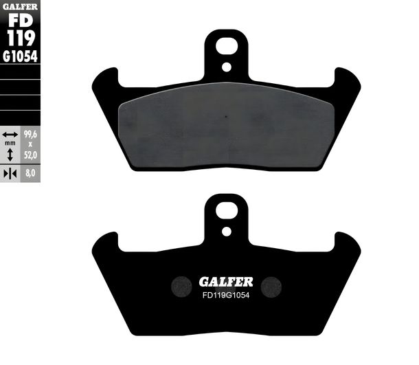 Pastillas de freno Galfer FD119G1054 Semimetálico delantero para Cagiva Mito EV Tamanaco Super City Freccia 125 / 600 ccm