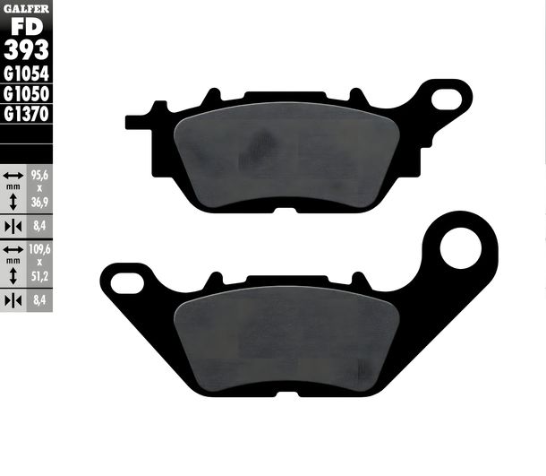 Bremsbeläge Galfer FD393G1054 Semi-Metall vorne für Yamaha XC Vity YBR Custom ED SPD 125 / 135 ccm